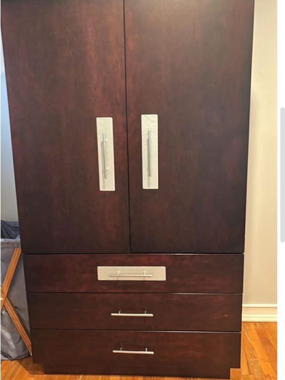 Dark Brown and silver bedroom furniture  - Home Organization